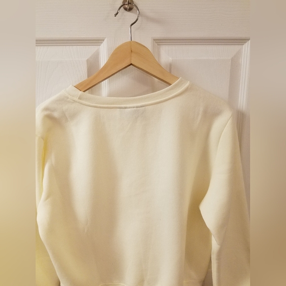NWT Barbie Ken Apres Ski Graphic Women's Sweatshirt Size  Large  Pale Yellow - Picture 5 of 10